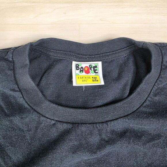 BAPE Shark Zipper A Bathing Ape Shirt Black Size 2XL - Picture 10 of 10